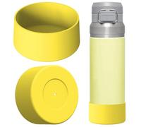 Linkidea 2 Pack Water Bottle Boot Compatible with Stanley Quick Flip GO 36oz, Silicone Waterbottle Bottom Bumper Protector (Yellow)