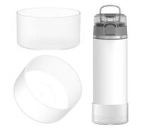 Linkidea 2 Pack Water Bottle Boot Compatible with THERMOS ICON SERIES 24oz, Silicone Waterbottle Bottom Bumper Protector (Clear White)