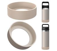 Linkidea 2 Pack Water Bottle Boot Compatible with YETI Rambler Jr. Kids 12oz, Rambler Bottle 12oz/18oz, Yonder 20oz, Silicone Anti-Slip Bottle Bottom Bumper Protector (Champagne)