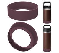 Linkidea 2 Pack Water Bottle Boot Compatible with YETI Rambler Jr. Kids 12oz, Rambler Bottle 12oz/18oz, Yonder 20oz, Silicone Anti-Slip Bottle Bottom Bumper Protector (Coffee)