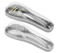 Linkidea 2 Pcs Razor Holder Case, Portable Travel Razor Protector Hard Case, Manual Razor Protector Box Compatible with Fusion 5 ProGlide, Sensor 3, SkinGuard, Pace 6 Pro (Grey)