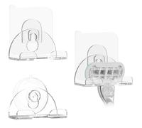 Linkidea 3 Pack Bathroom Razor Holder, Suction Cup & Adhesive Wall Mount Shaver Organizer, Compatible with Gillette Fusion 5, Fusion 5 ProGlide, Vector 3, Sensor 3, Schick Hydro Sensitive