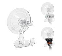 Linkidea 3 Pack Suction Cup Razor Holder for Shower, Clear Plastic Wall Mount Bathroom Shaver Hook, Removable Waterproof Organizer Compatible with Gillette Venus, Fusion 5, Harry's & Schick
