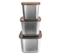 Linkidea 3 Pcs Stainless Steel Food Storage Containers Set, Leak-proof Meal Prep Box for Liquid or Solid, Stackable Container with lids, Freezer & Oven Safe