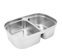 Linkidea 304 Stainless Steel Electric Lunch Box Inner Container, Compatible with 1.5 L SOHIDA, 2 Compartments Removable Reusable Tray Replacement Accessories (Silver)