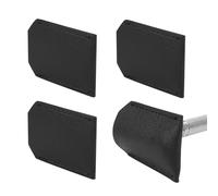 Linkidea 4 Pack Double Edge Safety Razor Head Cover, Vegan Leather Razor Blade Protector, Portable Travel Shaver Head Guard Compatible with Vikings Blade the Chieftain Safety Razors (Black)