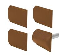 Linkidea 4 Pack Safety Razor Head Protector Cover, Portable Double Edge Shaving Travel Guard, Secure Shaver Accessories, Compatible with Most Razors (Brown)