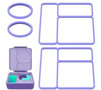 Linkidea 4 Pcs Silicone Seal Replacement, Exact Fit Lid Seal Gasket Compatible with OmieBox, Leakproof Food Safe Parts & Accessories for Bento Box (Purple)