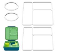 Linkidea 4 Pcs Silicone Seal Replacement, Exact Fit Lid Seal Gasket Compatible with OmieBox, Leakproof Food Safe Parts & Accessories for Bento Box (White)