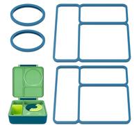 Linkidea 4 Pcs Silicone Seal Replacement, Exact Fit Lid Seal Gasket Compatible with OmieBox, Leakproof Food Safe Parts & Accessories for Bento Box (Navy)