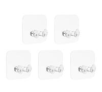 Linkidea 5 Pack Wall Mounted Razor Holder for Gillette Mach 3, Self-Adhesive Plastic Shaver Hook for Shower, Space-Saving Bathroom Storage Organizer