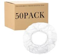 Linkidea 50 Pack Disposable Kitchen Appliance Dust Covers, Clear Elastic Plastic Bags for Rice Cookers, Air Fryers & Slow Cookers (Transparent)