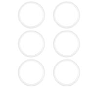 Linkidea 6 Pcs Silicone Seal Replacement, Round Exact Fit Lid Seal Gasket Compatible with OmieBox, Leakproof Food Safe Parts & Accessories for Bento Box (White)