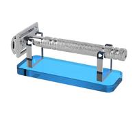 Linkidea Acrylic Men's Razor Stand Holder, Stable Storage Bracket Bathroom Countertop Organizer, Easy Clean, Compatible with Viking Blade Chief, MK-23C, Shaving Revolution (Blue)