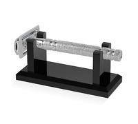 Linkidea Acrylic Men's Razor Stand, Stable Bathroom Holder for Safety Razors, Easy Clean, Compatible with Viking Blade Chief & Shaving Revolution Razors (Black)