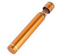 Linkidea Aluminum Cigars Holder Case, Men's Airtight Cigar Carrier Single Tube, 1.1"x 7.4" Portable Travel Cigar Storage with Caps (Gold)