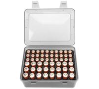 Linkidea Battery Organizer Case Holds 24 AA & 30 AAA Batteries, Durable Portable Storage Box for Home, Travel, Camping, Large Capacity Batteries Storage Solution