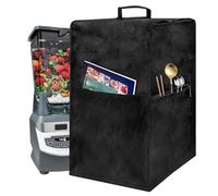 Linkidea Blender Dust Cover, Portable Blender Cover with Hand Strap, Insulated Blender Cover with Compartment Fits Home Kitchen Use, Compatible with Ninja BL660, BN701, BL770AMZ (Black)