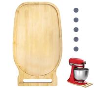 Linkidea Blender Slider Mat for Stand Mixer, Wooden Kitchen Accessories with Anti-Slip Mat, Kitchen Appliances Attachment for Countertop Placing, Compatible with KitchenAid 4.5-5 Quart