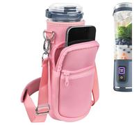 Linkidea Blender Storage Bag, Mini Blender Carrying Bag with Shoulder Strap, Compatible with Ninja BC151NV/BC51NV/BC151BK/BC151CR/ BC151PK/ BC151LD/ BC151BK Blast Portable Blender (Pink)