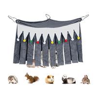 Linkidea Cage Corner Hideout, Pets Forest Corner Hideout for Guinea Pigs, Rabbits, Ferrets, Chinchillas, Gerbils, Hedgehogs, Small Animals Habitat Décor (Gray)