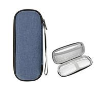 Linkidea Cartridge Razor Travel Case Compatible with Gillette Fusion 5, Mach 3, Hard Shell Shaving Razor Holder with Mesh Pocket, Portable Grooming Organizer (Blue)