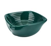 Linkidea Ceramic Shaving Bowl, Wide Mouth Lathering Mug with Spiral Texture for Men's Wet Shave, Heavy Duty Lather Cup for Soap & Brush, Traditional Grooming (Green)