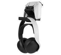 Linkidea Controller & Headphone Wall Mount Stand, Compatible with PS5 / PS4 DualSense & DualShock 4, Xbox Series X|S/Xbox One Controllers and Headsets, Universal Gaming Hanger (Black).