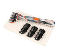 Linkidea Diatomite Razor Holder Tray, Quickly Dry Safety Razor Stand for Shower, Compatible with Gillette Fusion 5 ProGlide, Fusion 5 ProShield, Mach 3 (Beige)