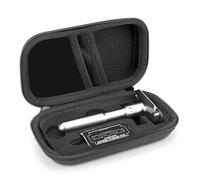 Linkidea Durable Hard Shell Shaving Travel Case, Storage Box for Short/Long Handled Razor Blades & Accessories, Compatible with Merkur, Vikings, WEISHI Double Edge Safety Razors (Black)
