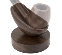 Linkidea Ebony Wood Smoking Pipe Stand, Portable Tobacco Pipe Holder Rack for Men, Wooden Rest Compatible with Most Pipes, Classic Smoking Accessories