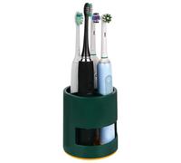 Linkidea Electric Countertop Toothbrush Holder, 4 Slots Plastic Brush Organizer Compatible with Oral-B iO Series, Philips Sonicare ProtectiveClean, Colgate ExtraClean (Green)