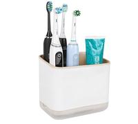Linkidea Electric Tooth Brush Holder for Shower, Plastic Tooth Brush Stand, Countertop 3 Slots Organizer for Power Toothbrush Compatible with Oral-B iO Series, Smart 1500, Philips Sonicare