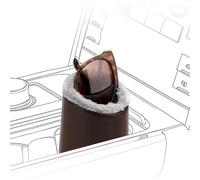 Linkidea Extra Large Sunglasses Stand Compatible with Car Cup Holder, Plush Lined Vegan Leather Eyewear Storage, Scratch Protection (Brown)