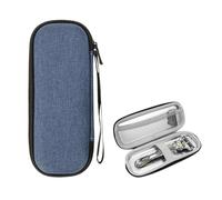 Linkidea Generic EVA Hard Shell Safety Razor Travel Case, Shaving Accessories Blade Head Storage, Men's Portable Travel Shaver Bag Compatible with Gillette Fusion 5 Power, Mach 3 (Blue)