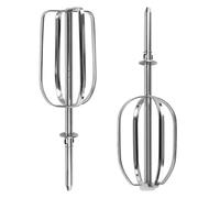 Linkidea Hand Mixer Beaters Set of 2, 304 Stainless Steel Mixer Replacement Beaters, Hand Mixer Replacement Beaters Compatible with Sunbeam Mixmaster (Silver)