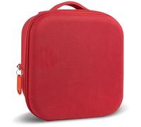 Linkidea Hard Shell Lunch Box for Kids, Insulated Lunch Tote Bag for School, Portable Lunchbox with Hard Liner Inside for Easy Clean Up, Personalized Name Tag Included (Red)