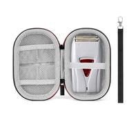 Linkidea Hard Shell Storage Pouch for Small Electric Shavers with Mesh Pocket, Travel/Portable, Compatible with Mini/Pocket Foil Shavers (Black)