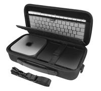 Linkidea Hard Shell Travel Carrying case, Compatible with Apple 2024 Mac Mini Desktop Computer, Magic Keyboard, Magic Mouse and Magic Trackpad Protective Travel Bag (Black)