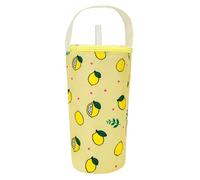 Linkidea Iced Coffee Cup Carrier Holder Compatible with Starbucks Venti and Trenta, Dunkin'Donuts, Oxford Cloth Drink Cooler Warmer Bag for 22oz - 32oz Coffee Beverage Drinks Cup, Yellow