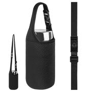 Linkidea Insulated Food Jar Carry Bag, Neoprene Small Lunch Bags for Women, 2 Ways Insulated Lunch Bags for Jar with Shoulder Strap, Compatible with Thermos 24 oz Food Jar (Black)