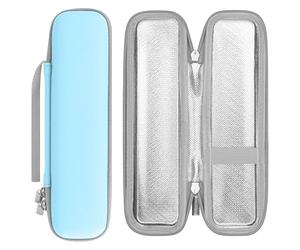Linkidea Kids Electric Toothbrush Travel Case with Waterproof Lining, Portable Hard Shell Carrying Bag, Protective Storage Box Compatible with Philips Sonicare HX3601, Oral-B Battery (Blue)