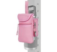 Linkidea Magnetic Water Bottle Sleeve Pouch Compatible with YETI Rambler Bottle 18oz/20oz/24oz/32oz, Hydro Flask Wide Mouth, Waterbottle Bag for Gym with Pockets, Pink
