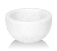 Linkidea Marble Shaving Bowl, Natural Stone Lather Cup with Textured Interior for Rich Foam, Heat Retaining Shave Mug for Wet Shaving Gift for Men (White)