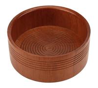 Linkidea Men's Wooden Shaving Soap Bowl, Wide Mouth, Large Capacity, Enhanced Lather Ridge for Wet Shaving Foam, Compatible with Safety Razor, Beard Grooming Tool, Shaving Accessory (Brown)