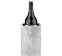 Linkidea Natural Marble Wine Cooler, Elegant Wine Insulation Bucket for Bottles, Gift for Wine Enthusiasts, Ideal for Gatherings and Events (White)