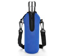 Linkidea Neoprene Water Bottle Carrier with Strap Compatible with S ORIGINAL, Koodee, MIRA 17oz Cola Shaped Bottle, Insulated Waterbottle Sling Bag Holder with Shoulder Strap, Blue
