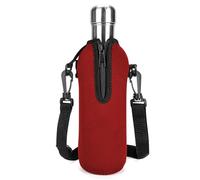 Linkidea Neoprene Water Bottle Carrier with Strap Compatible with S ORIGINAL, Koodee, MIRA 17oz Cola Shaped Bottle, Insulated Waterbottle Sling Bag Holder with Shoulder Strap, Red