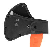 Linkidea Nylon Axe Sheath Cover for 4-Inch Axe Edge, Heavy Duty Hatchet Protector Case with Double Snap, Durable Oxford Fabric Head Cover Scabbard for Camping Outdoor Survival (Black)