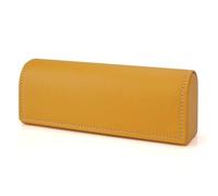 Linkidea Oversized Sunglasses Case, Large Frame Glasses Case for Sunglass, Eyeglasses Travel Bag Compatible with Persol Rectangle/Aviator RayBan Rectangular/Elliot Square (Yellow)